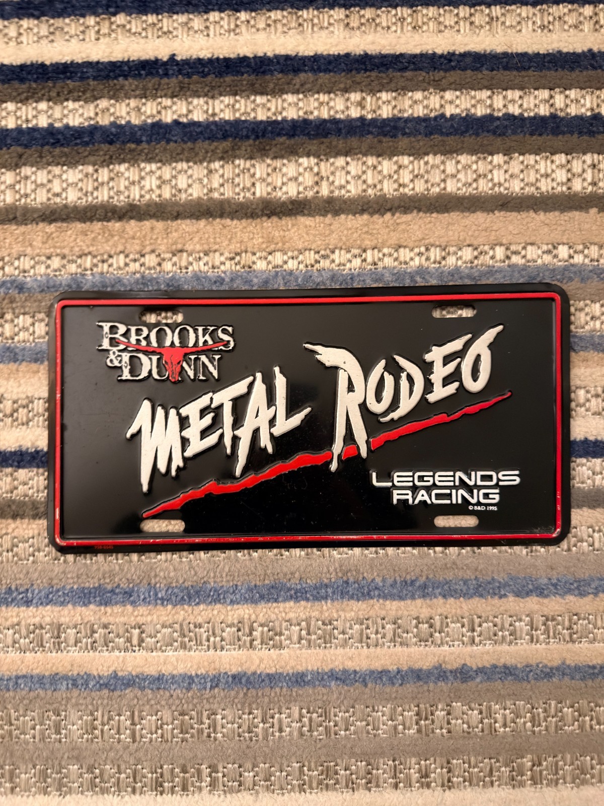 Brooks & Dunn Vintage Metal License Plate From 1995 Brooks & Dunn Vintage Metal License Plate From 1995
