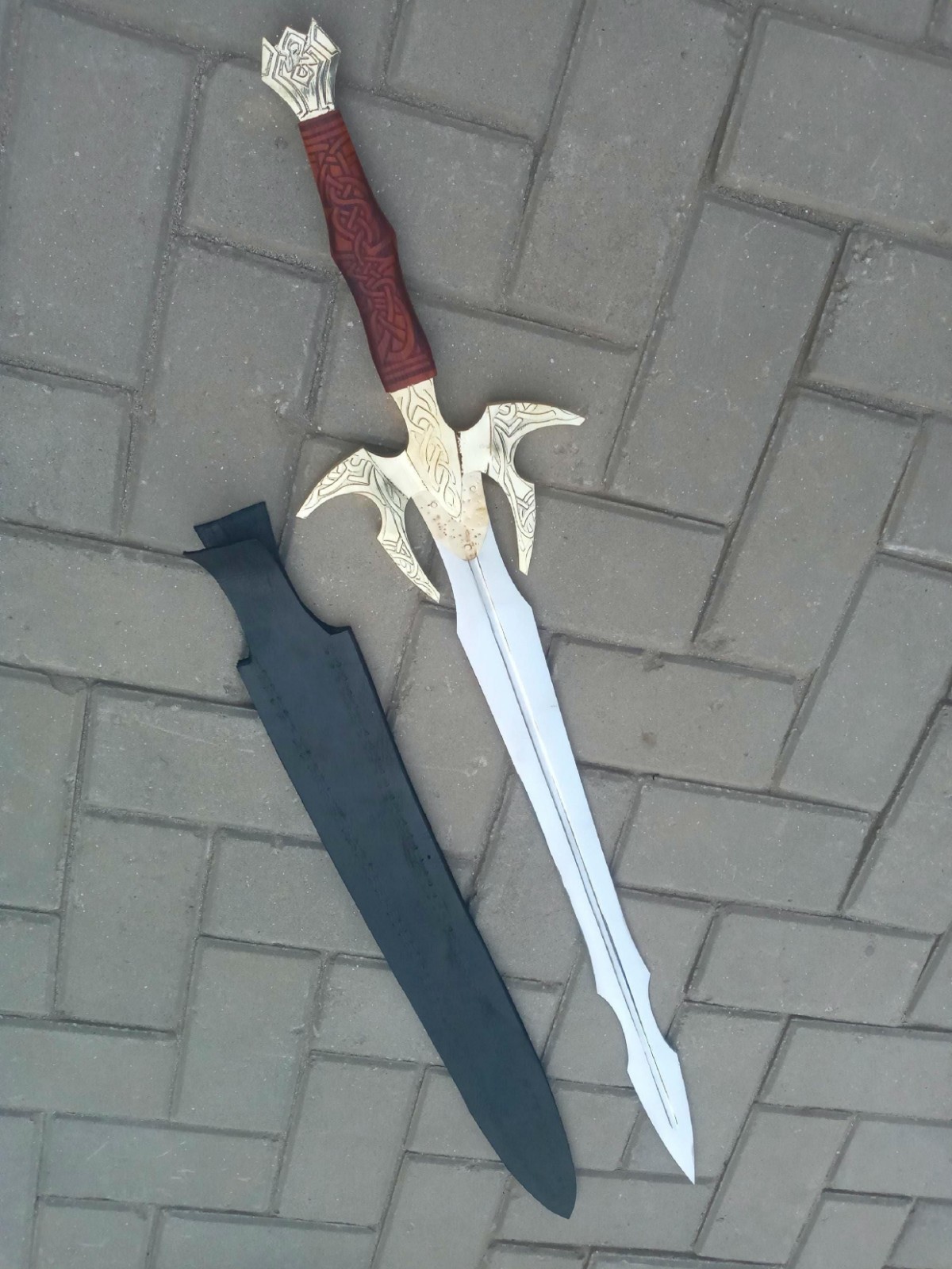 Handmade Stainless Steel Heimdall Replica Sword, Hand Forged Stainless Steel Handmade Stainless Steel Heimdall Replica Sword, Hand Forged Stainless Steel