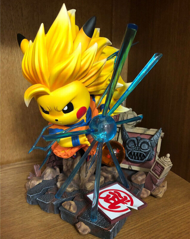Pikachu cos Son Goku Resin Statue Magic Joker Studio Collections 22cm Original