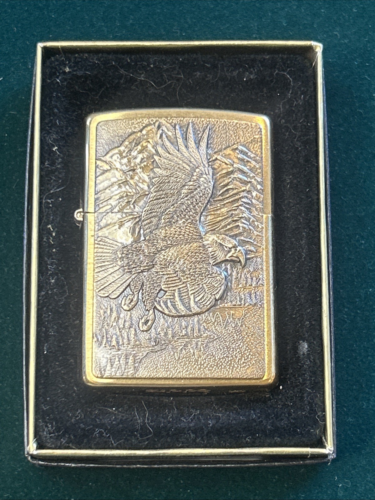 Vintage NOS 1995 American Bald Eagle Brass Barrett Smythe Zippo Lighter USA Vintage NOS 1995 American Bald Eagle Brass Barrett Smythe Zippo Lighter USA
