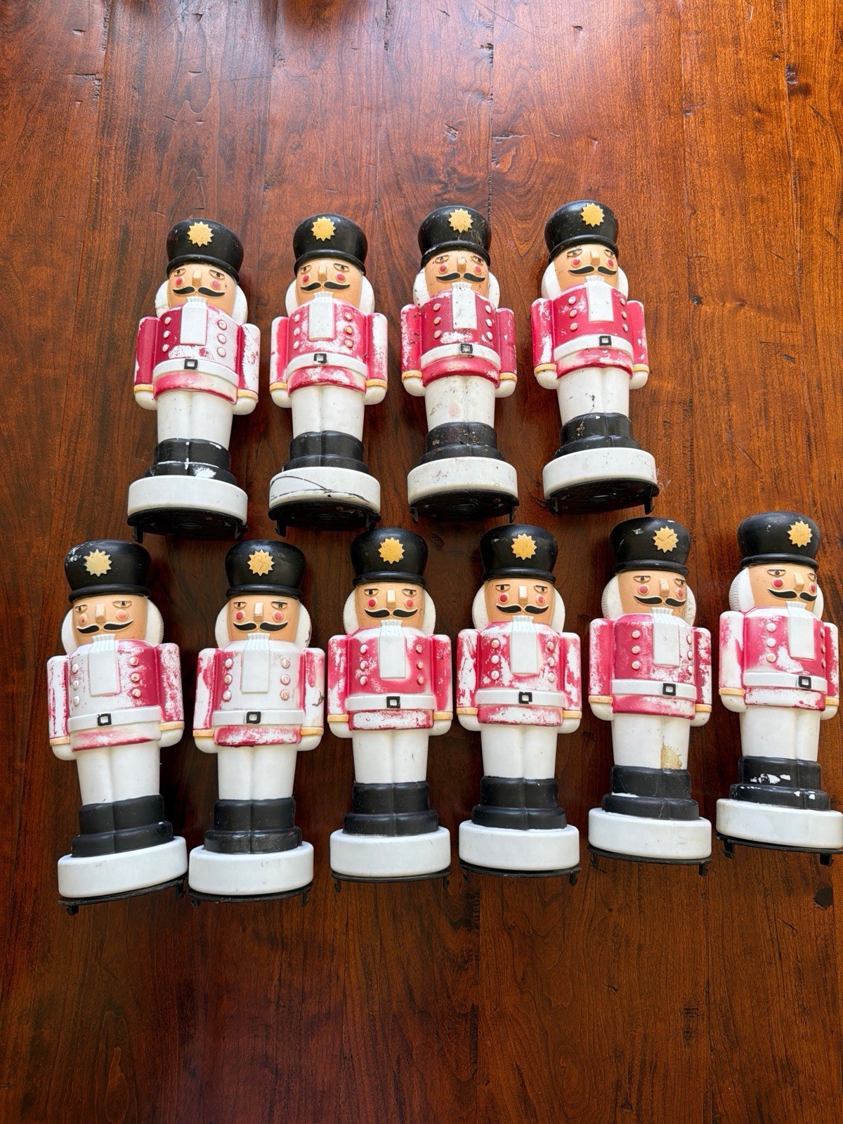 10 Vintage 1995 Empire Blow Mold Nutcracker Soldier Yard Light Toppers Christmas 10 Vintage 1995 Empire Blow Mold Nutcracker Soldier Yard Light Toppers Christmas