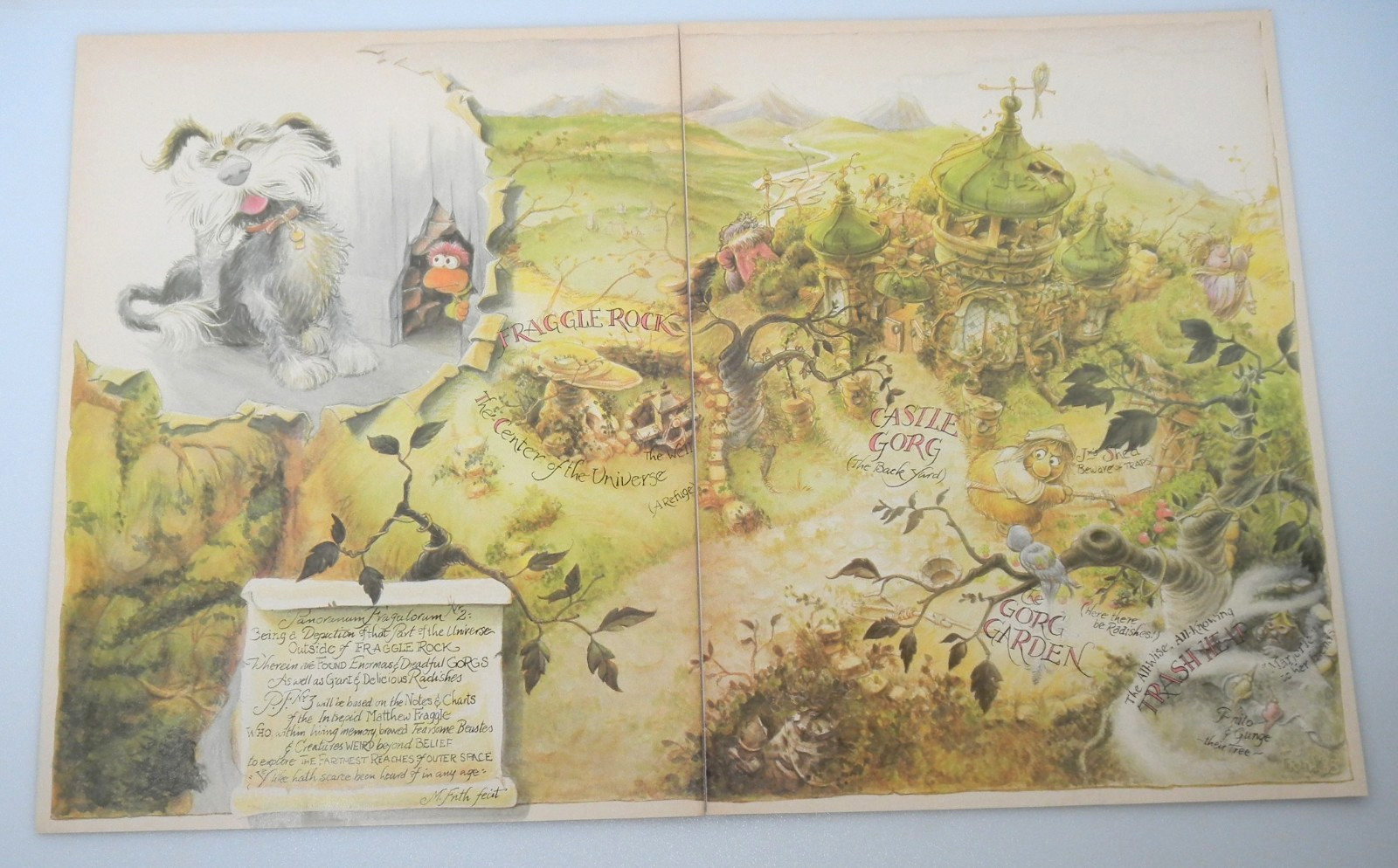 Vintage 1983 Fraggle Rock Universe Map Magazine Ad Print Poster Promo Display Vintage 1983 Fraggle Rock Universe Map Magazine Ad Print Poster Promo Display