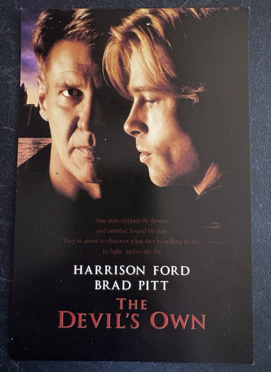 Advertising Movies Postcard The Devil\'s Own Harrison Ford Brad Pitt Q104.3 NY
