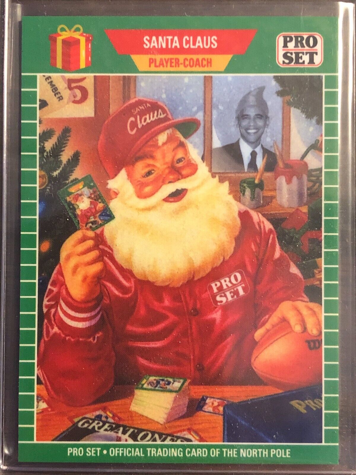 2022 Leaf Pro Set Santa Claus #1989-11 Barack Obama