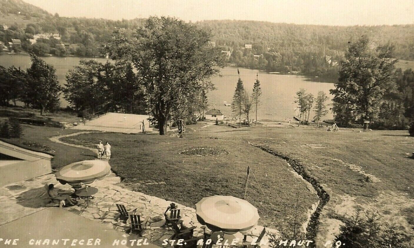 c1940s Le Chantecler Hotel Lake View Ste-Adele Canada RPPC Postcard Photo *A4