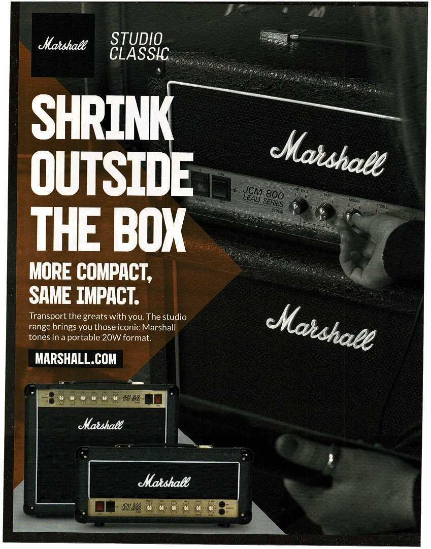 2019 MARSHALL Studio Classic Amp Head Amplifier Combo Magazine Ad 2019 MARSHALL Studio Classic Amp Head Amplifier Combo Magazine Ad