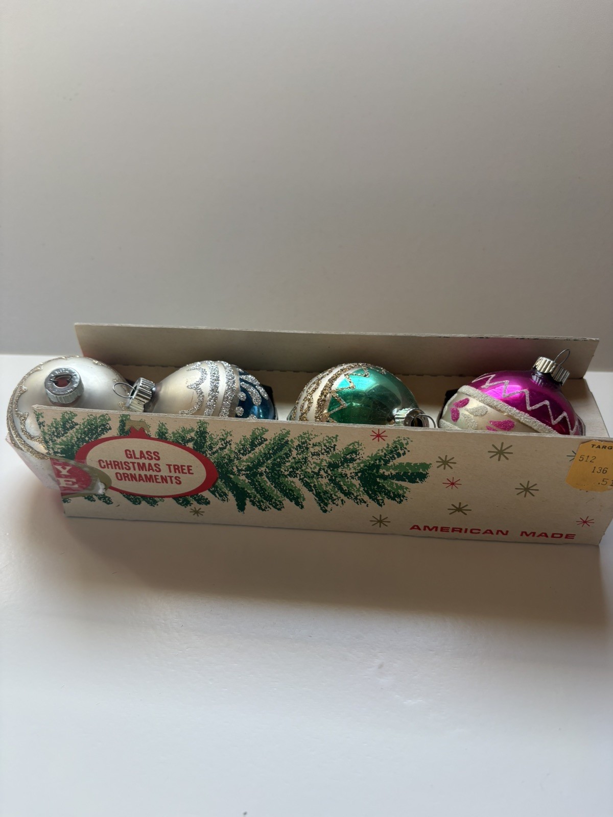 Vintage Pristine Shiny Brite Christmas Ornaments Max Eckhardt & Sons Mica Jewel Vintage Pristine Shiny Brite Christmas Ornaments Max Eckhardt & Sons Mica Jewel