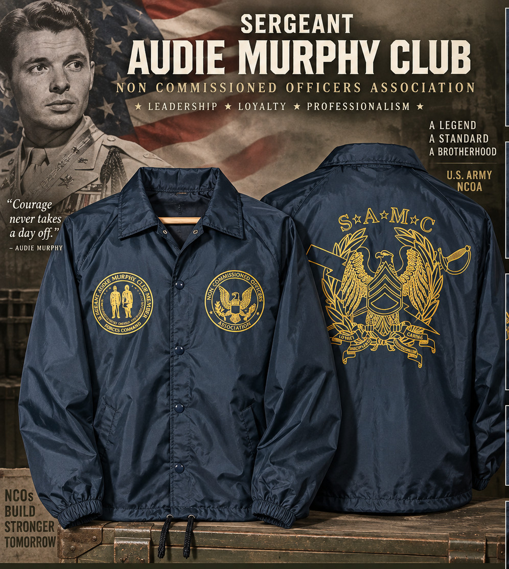 Sergeant Audie Murphy Club SAMC NCOA Jacket Auburn Sportswear USA Small Rare Sergeant Audie Murphy Club SAMC NCOA Jacket Auburn Sportswear USA Small Rare