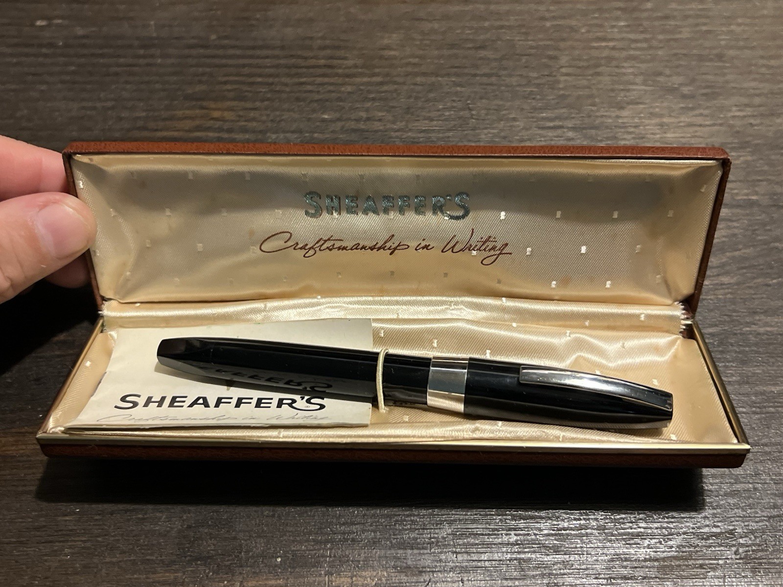 Vintage Sheaffer Snorkel Black Fountain Pen 5 1/2” PdAg Nib Case Instructions Vintage Sheaffer Snorkel Black Fountain Pen 5 1/2” PdAg Nib Case Instructions