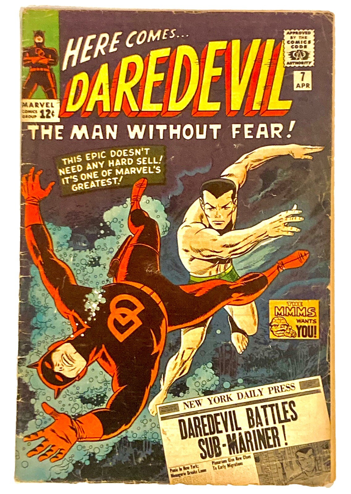 Daredevil #7 1965 6.5 F+ 🔑 Debut Daredevil Red Costume