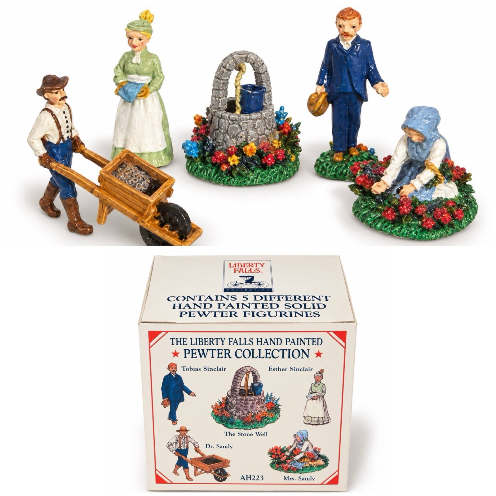 Vintage Liberty Falls Hand-Painted Pewter Miniatures, Boxed #AH223 Vintage Liberty Falls Hand-Painted Pewter Miniatures, Boxed #AH223