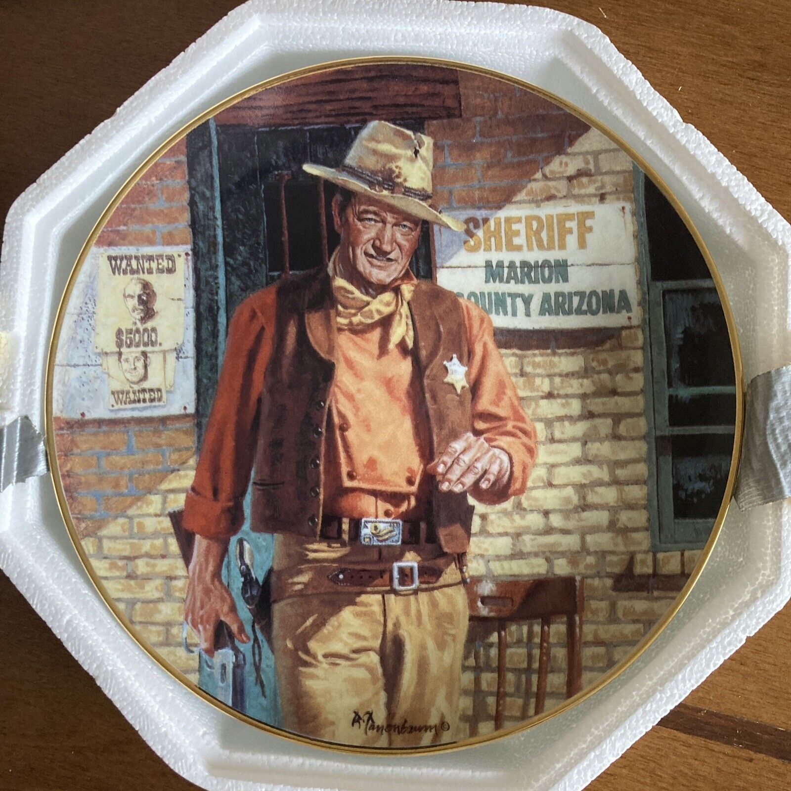 Franklin Mint Heirloom John Wayne, American Legend Limited Edition COLLECTOR
