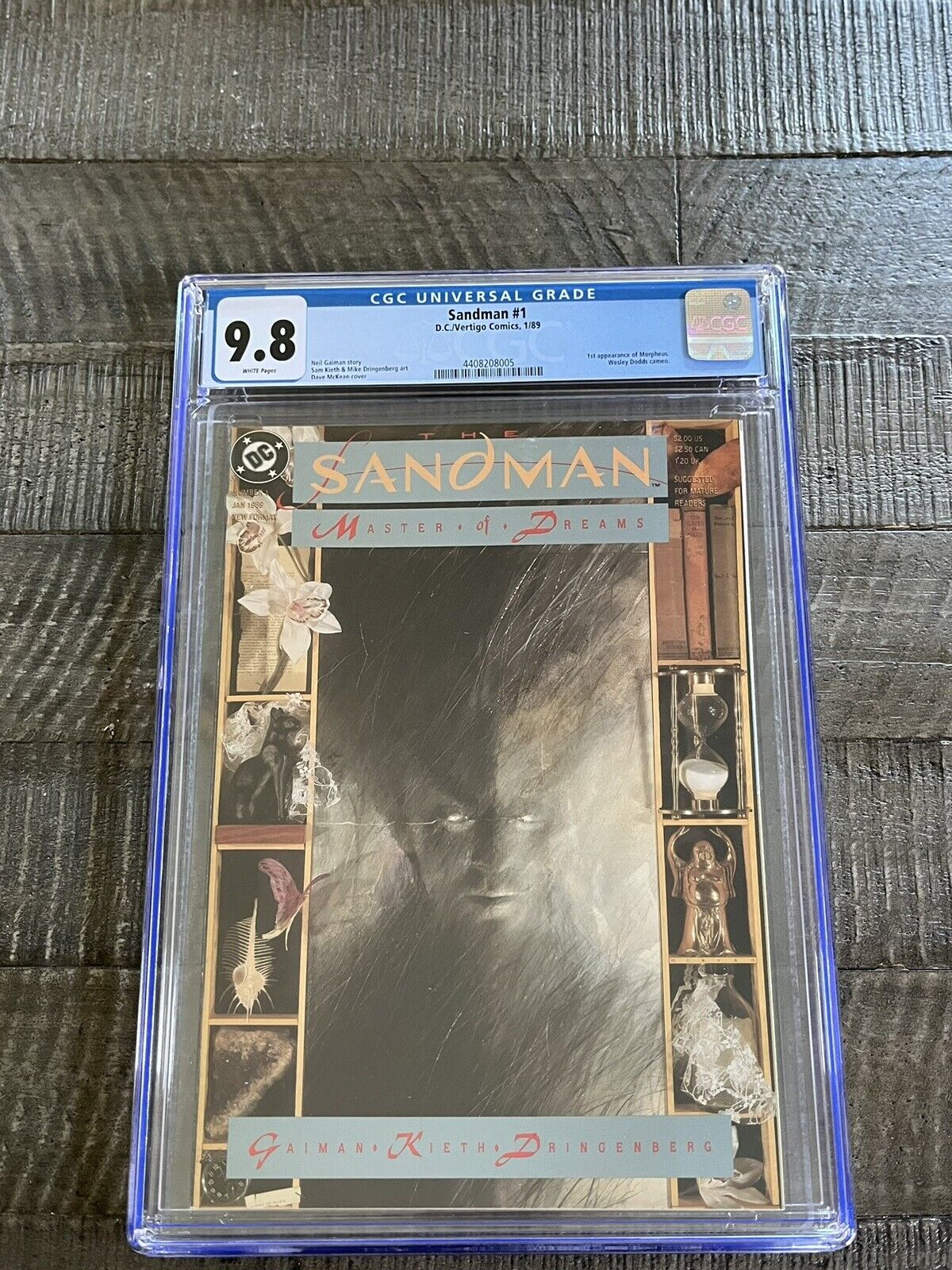 DC Vertigo Comics Sandman (1989) 1 CGC 9.8 1st Morpheus Neil Gaiman Netflix Key