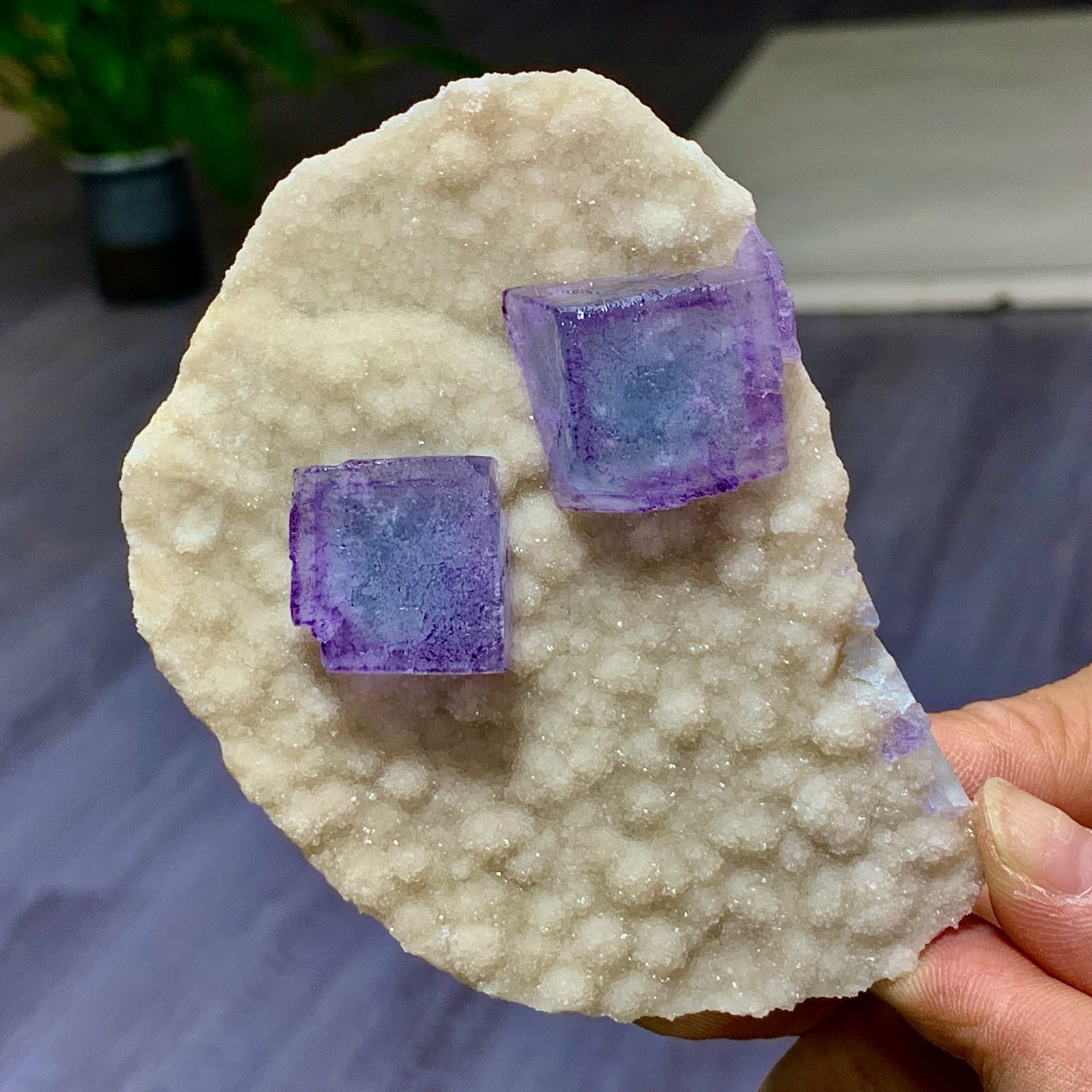 168G Natural Rare transparent purple cubic fluorite mineral crystal /China 168G Natural Rare transparent purple cubic fluorite mineral crystal /China