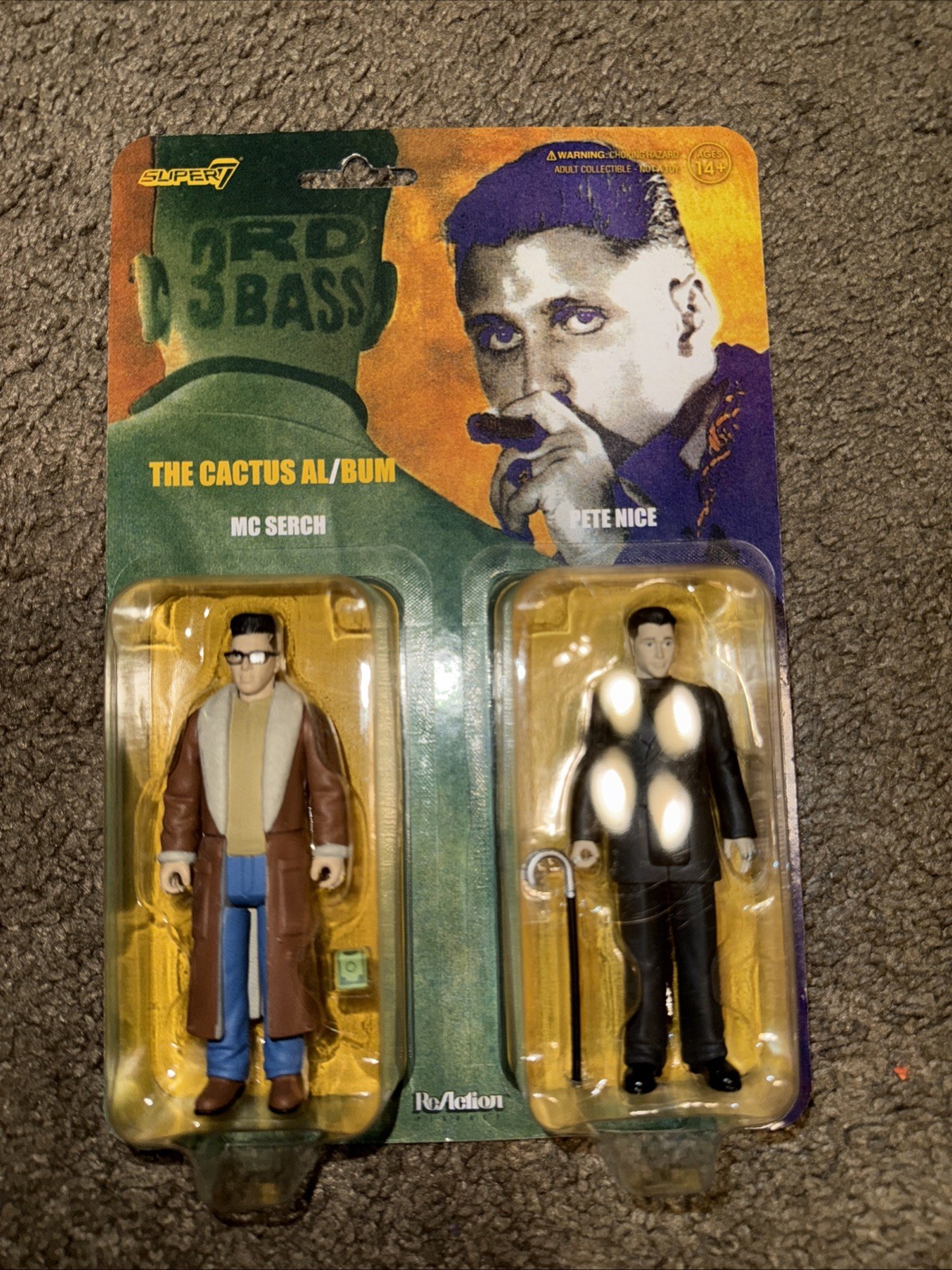 SUPER7 3rd BASS The Cactus Album MC SERCH & PETE NICE Reaction Action Figure set SUPER7 3rd BASS The Cactus Album MC SERCH & PETE NICE Reaction Action Figure set