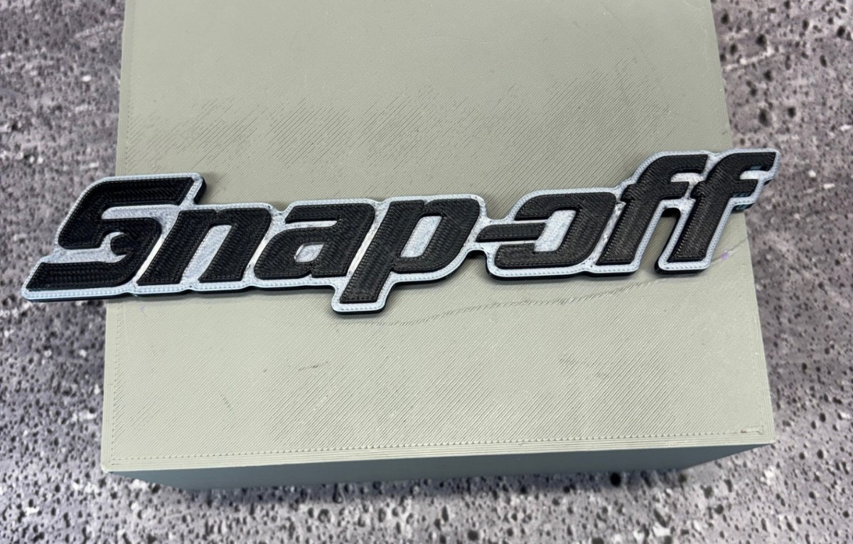 Snap-off 3D Printed Magnet; Toolbox Badge; Made in USA: 7" x 1.5" Snap-off 3D Printed Magnet; Toolbox Badge; Made in USA: 7" x 1.5"