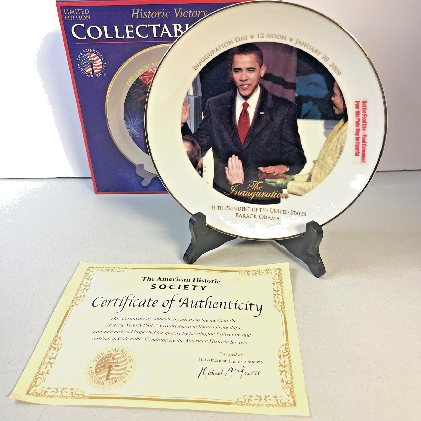 2009 President Barack Obama Historic Victory Commemorative Plate W/ COA 2009 President Barack Obama Historic Victory Commemorative Plate W/ COA