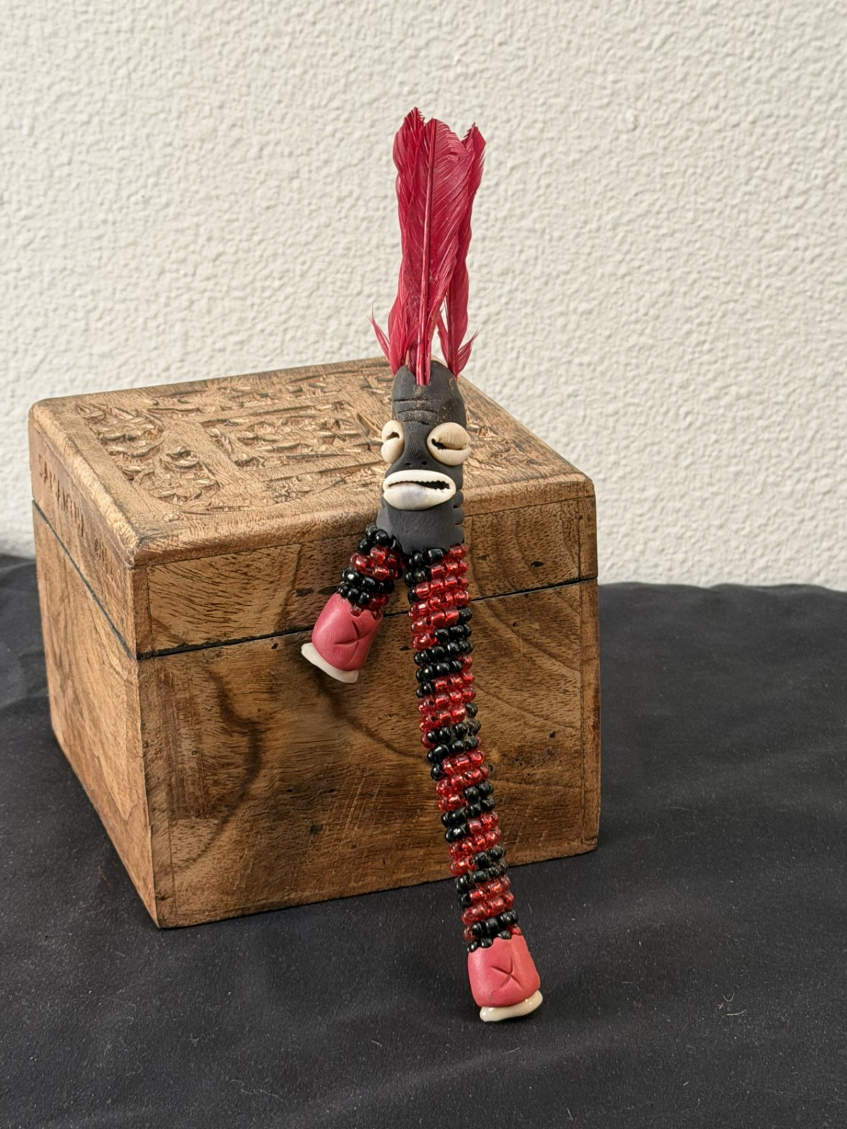 15cm Garabatos / Ritual Stick - red black 15cm Garabatos / Ritual Stick - red black