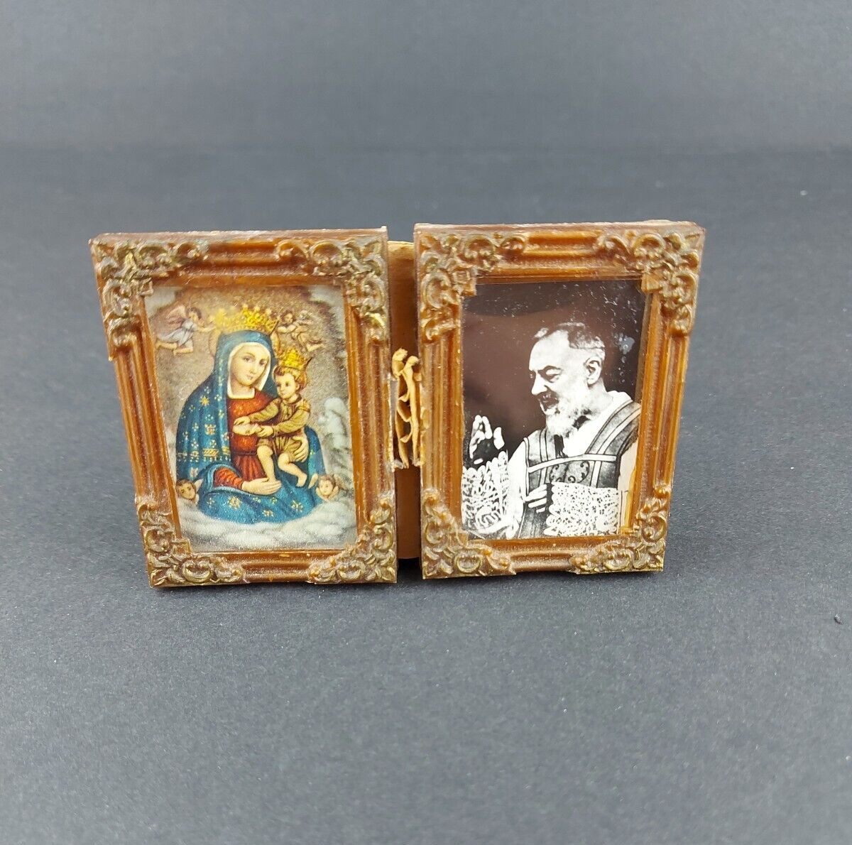 Padre Pio & Madonna and Child Religious Catholic Standing Picture Frame 4\