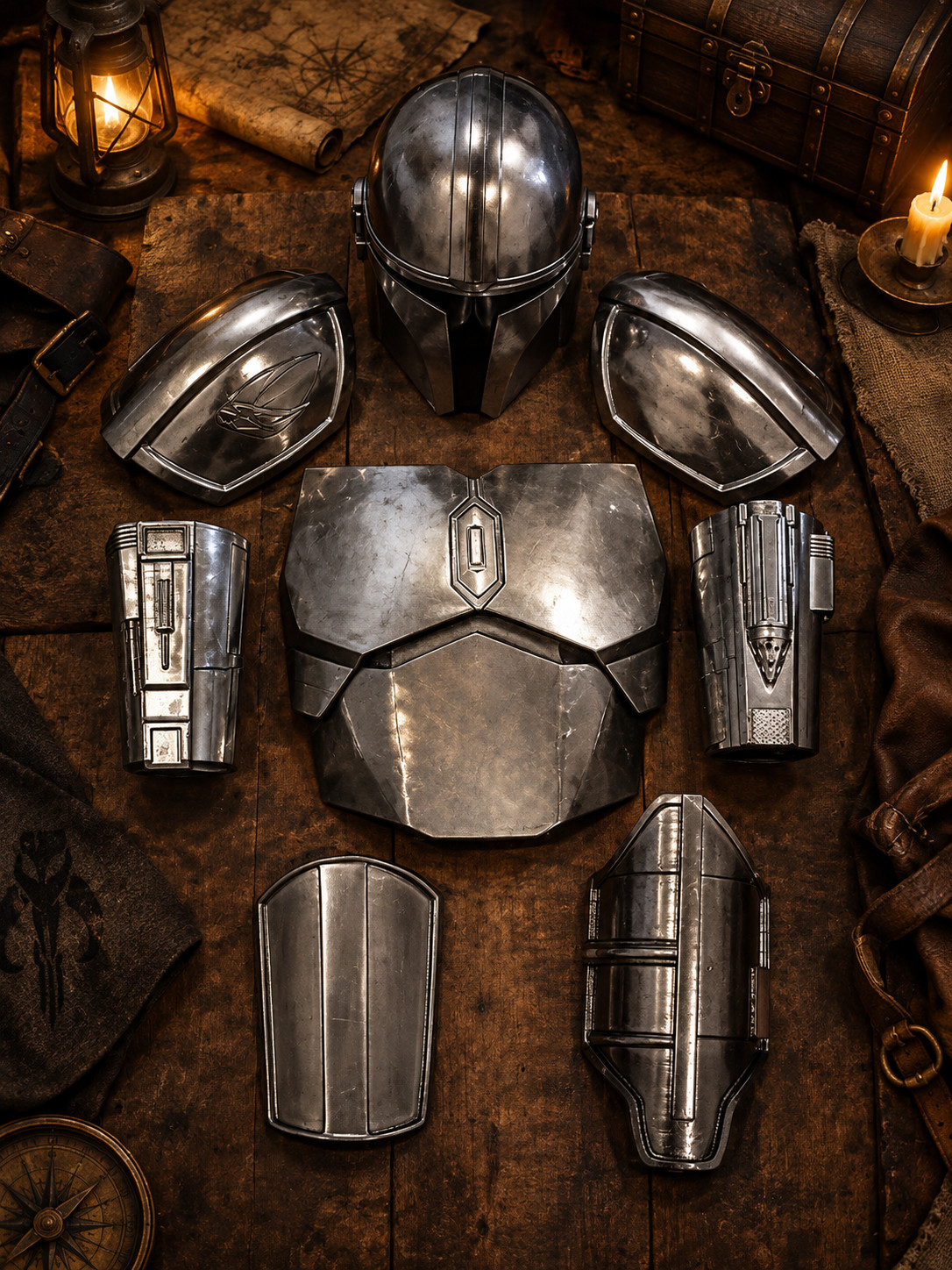Mando Fighting Mandalorian Beskar Armor Suit Mandalorian Helmet Costume Mando Fighting Mandalorian Beskar Armor Suit Mandalorian Helmet Costume