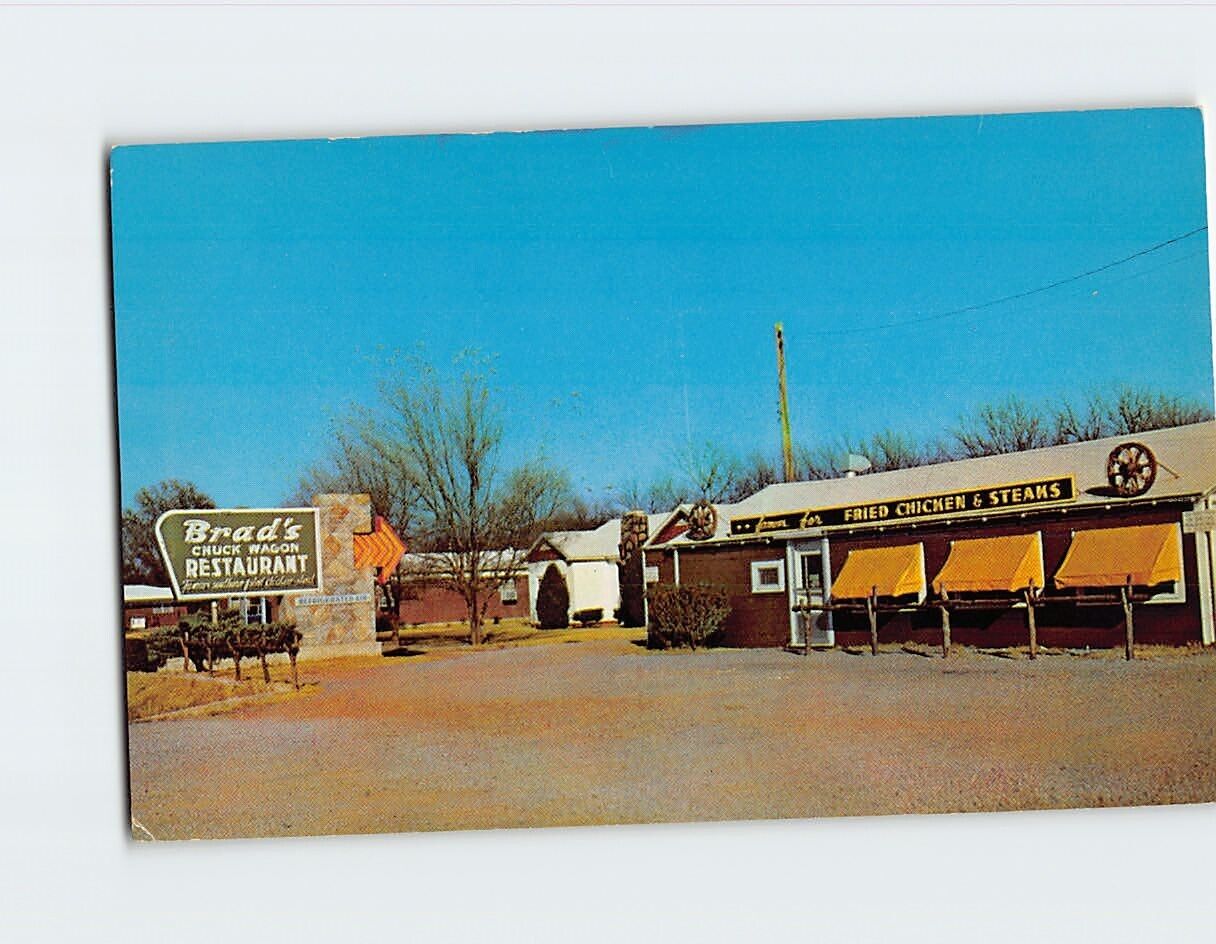 Postcard Brad\'s Church Wagon McAlester Oklahoma USA
