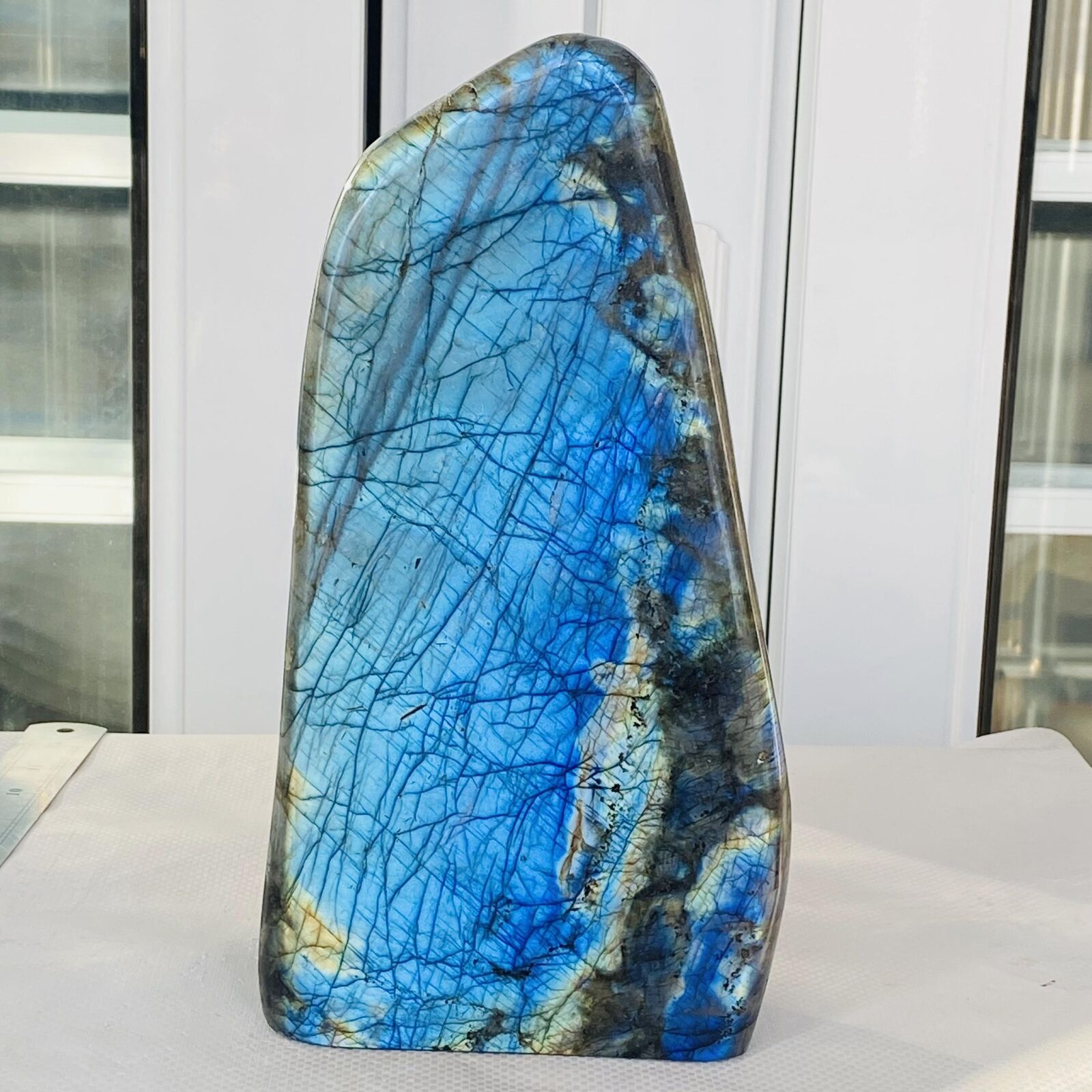 3580G Natural Labradorite Quartz Crystal Freeform Mineral Specimen Healing