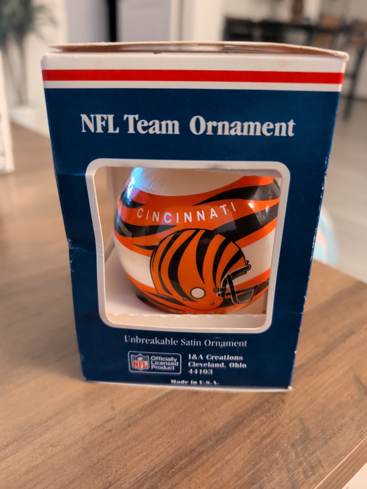 Vintage Cincinnati Bengals NFL Christmas Ornament I&A Creations Football Decor