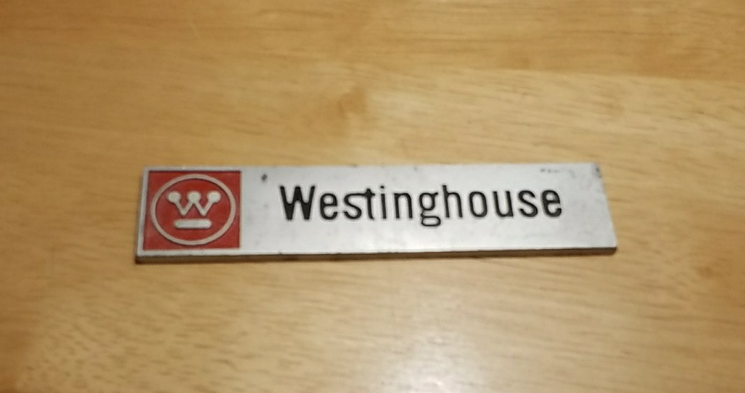 Vintage Westinghouse Cast Metal Name Plate Plaque Advertising Advertisement Vintage Westinghouse Cast Metal Name Plate Plaque Advertising Advertisement