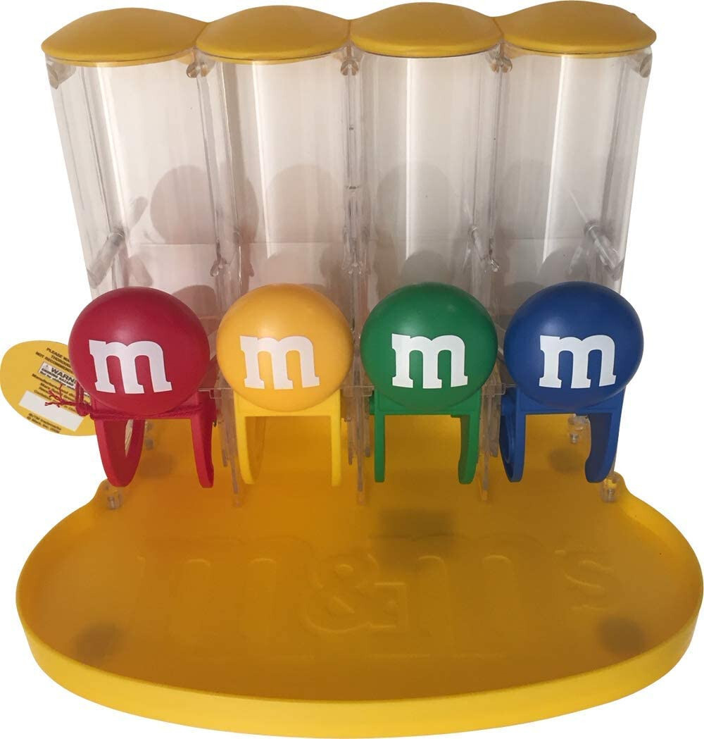 M&M's World Four Tube Yellow Candy Dispenser New with Tags M&M's World Four Tube Yellow Candy Dispenser New with Tags
