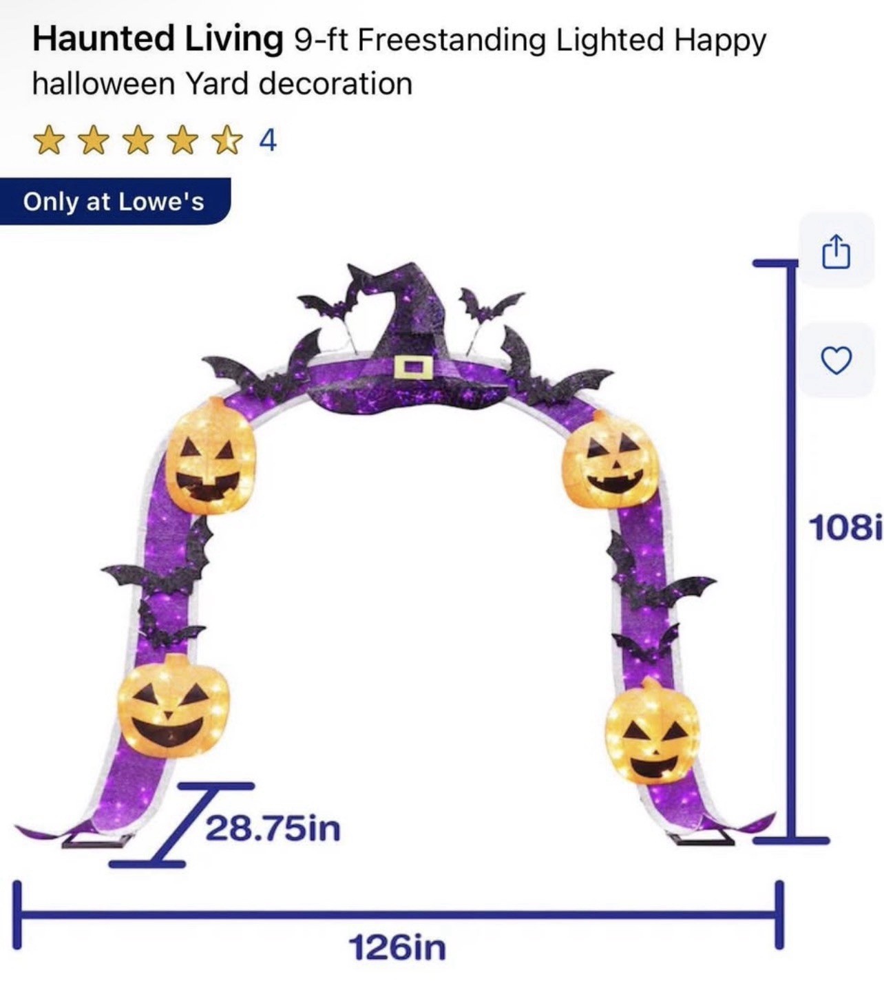 Haunted Living 9-ft Freestanding Lighted Happy halloween Yard decoration Haunted Living 9-ft Freestanding Lighted Happy halloween Yard decoration
