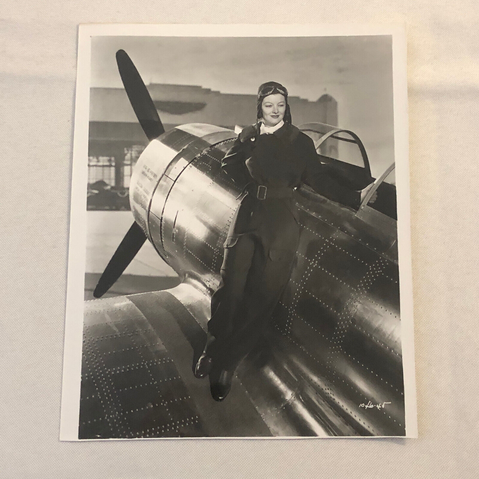 Actress Myrna Loy as Pilot Aviation Aviator Plane Airplane Aircraft Photo