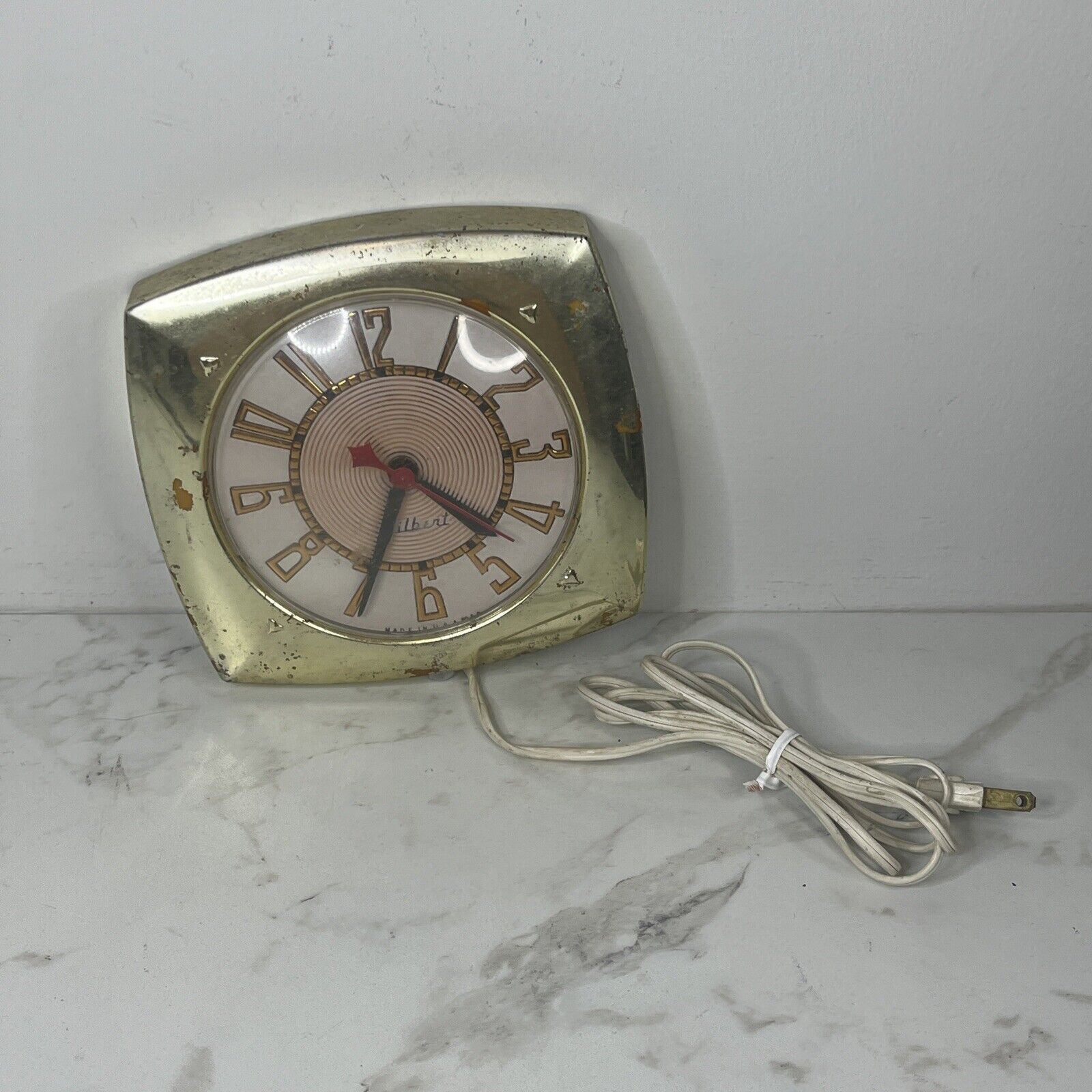 Vintage Gilbert Wall Clock Made In The USA Electric Corded