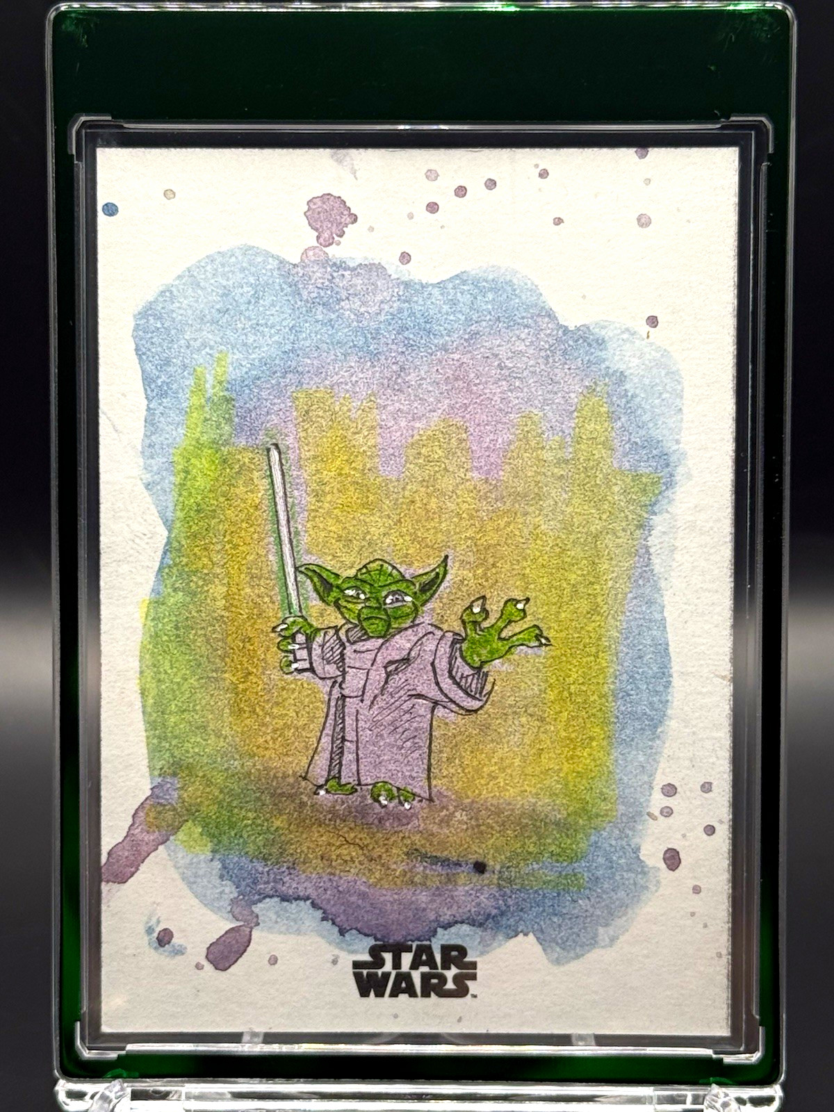 2025 Topps Star Wars Chrome Galaxy Yoda Sketch Debjit Kar Artist Auto 2025 Topps Star Wars Chrome Galaxy Yoda Sketch Debjit Kar Artist Auto