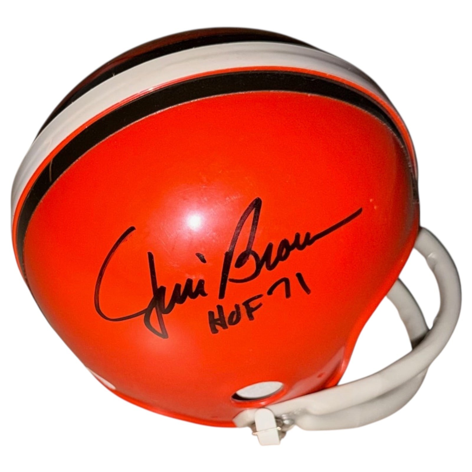 Jim Brown Autographed Cleveland Browns Mini Helmet w/ "HOF 71" - JSA Jim Brown Autographed Cleveland Browns Mini Helmet w/ "HOF 71" - JSA