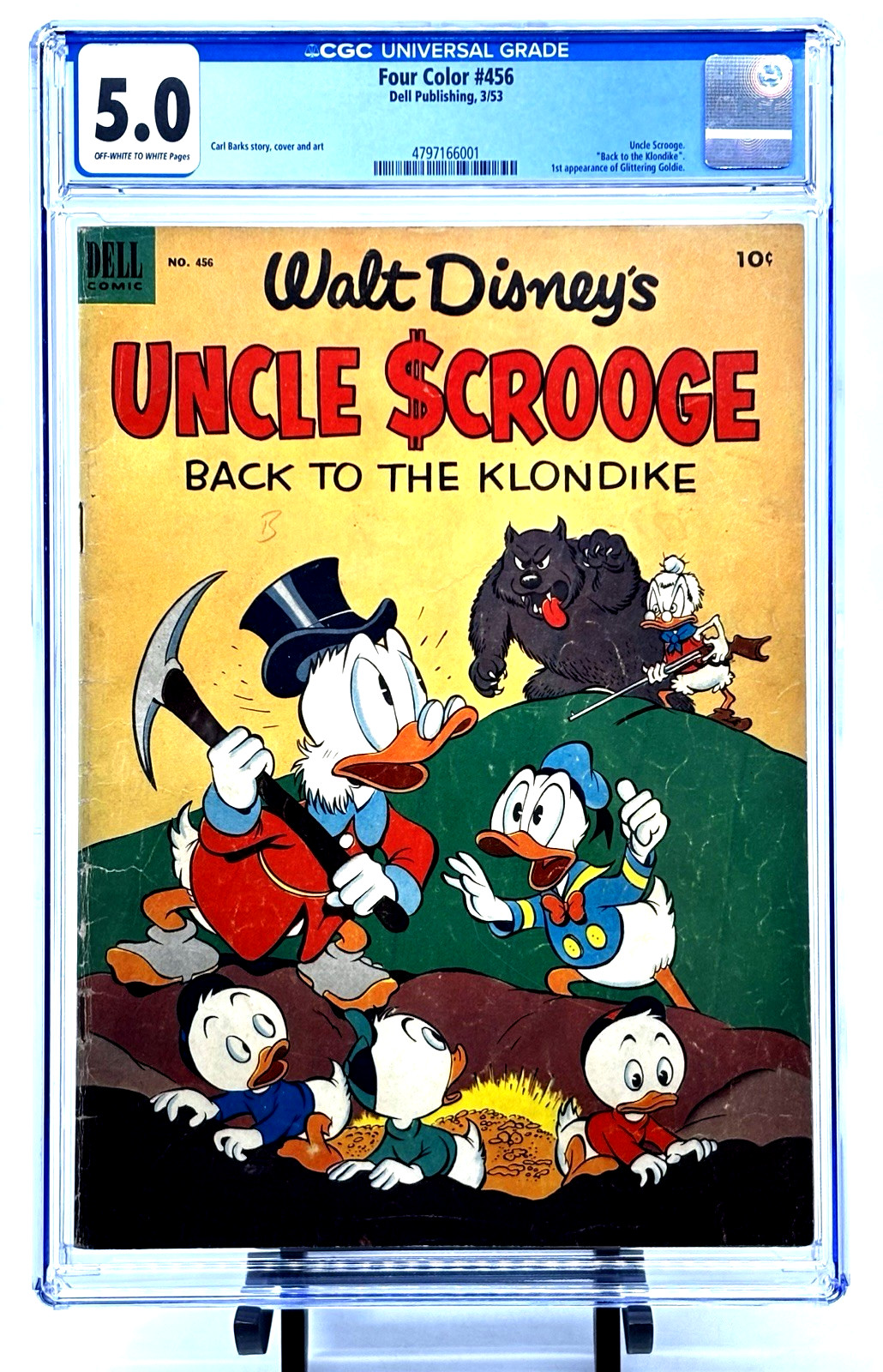 Four Color 456 1953 CGC 5.0 Uncle Scrooge Back to the Klondike Carl Barks KEY