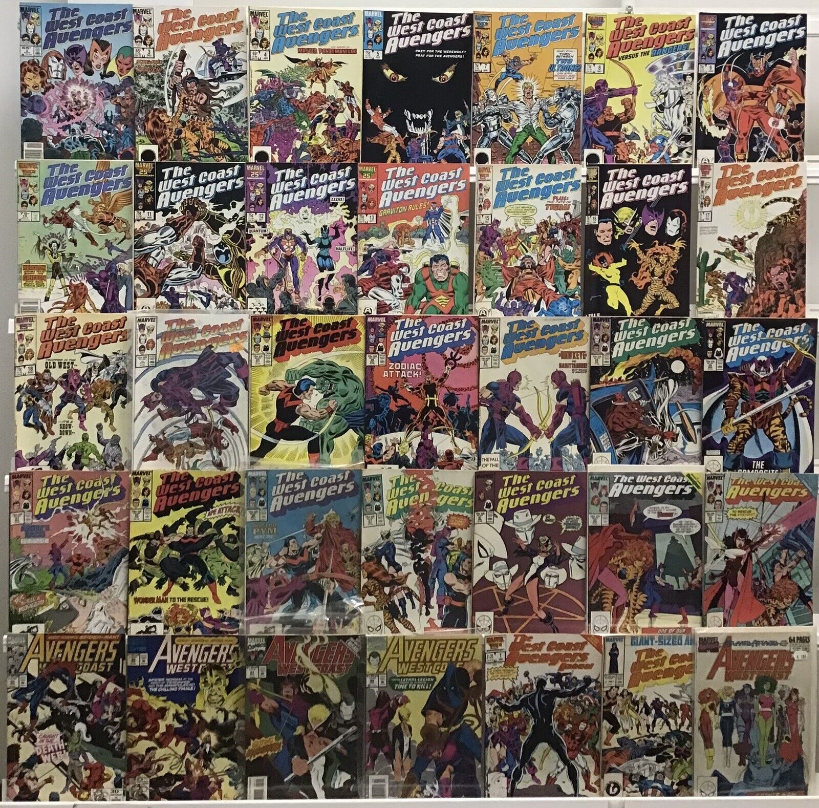 Marvel Comics- West Coast Avengers 1st Series - Comic Book Lot Of 35
