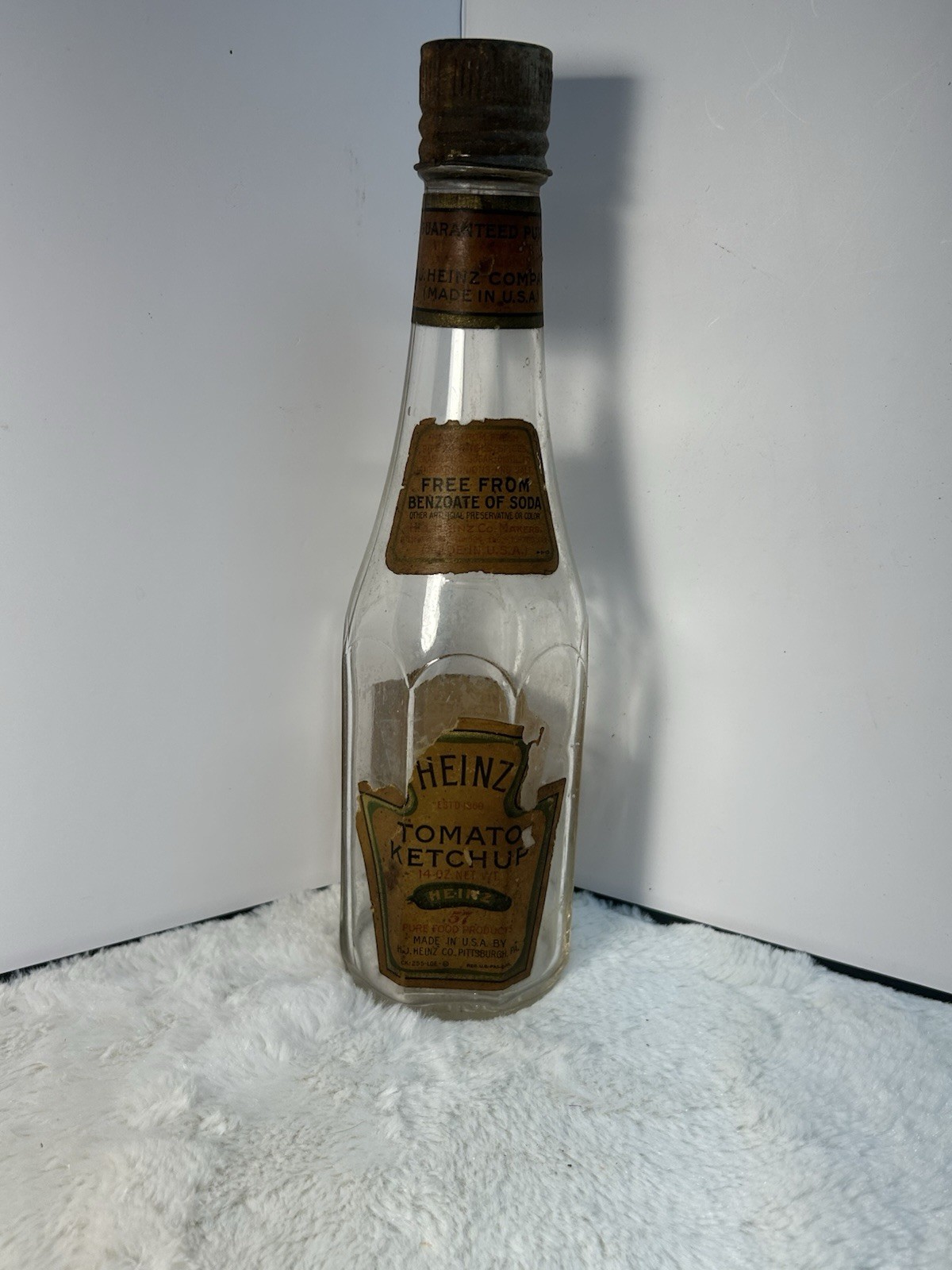 Antique 1920s Heinz Tomato Ketchup Bottle 255 Octagonal Owens Glass Rare Labels Antique 1920s Heinz Tomato Ketchup Bottle 255 Octagonal Owens Glass Rare Labels
