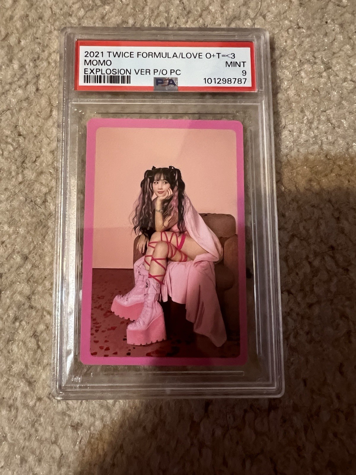 2021 TWICE Formula of Love Momo Explosion Ver POB Photocard PSA 9 Mint