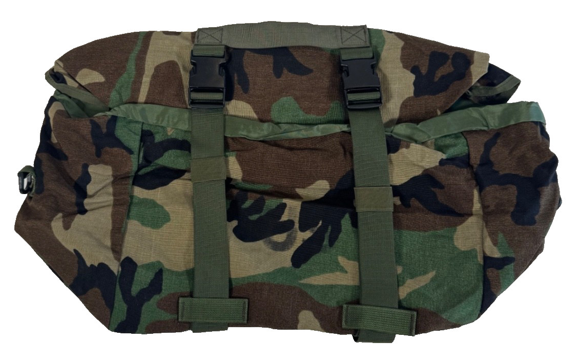 New NOS USGI Military MOLLE II Sleep System Carrier Bag Woodland Camo New NOS USGI Military MOLLE II Sleep System Carrier Bag Woodland Camo