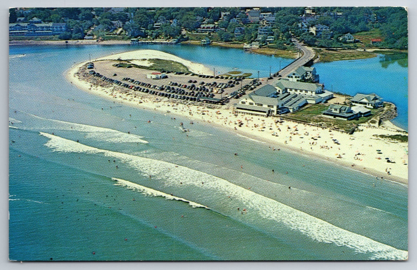 ME, Ogunquit Beach Aerial View, Shoreline, Vintage Postcard ME, Ogunquit Beach Aerial View, Shoreline, Vintage Postcard