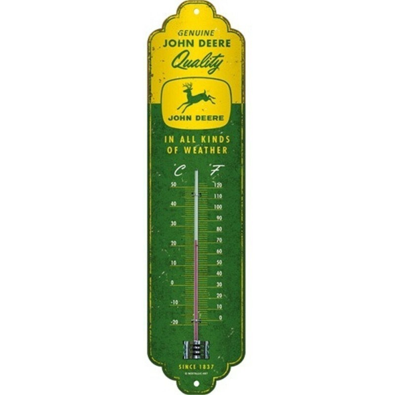 John Deere Retro Thermometer Wall Nostalgic Indoor Yellow 12.5  " Gift