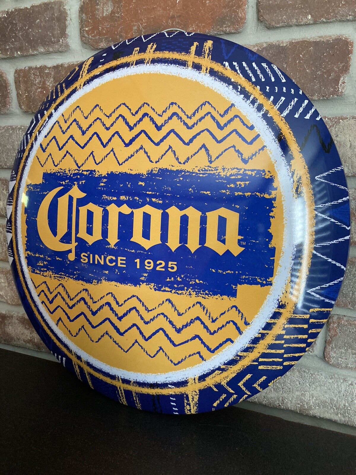Corona 1925 Officially Licensed Round Dome Shaped 16” Metal Sign