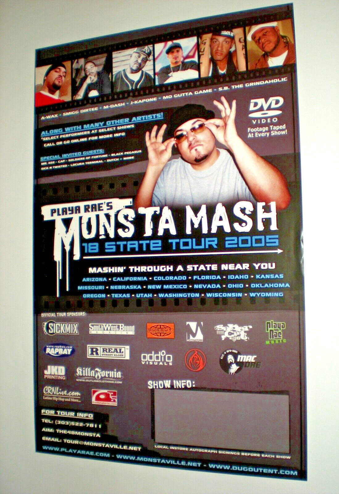 Poster - Playa Rae 2005 Tour mac dre smigg dirtee sb the grindaholic hip hop O Poster - Playa Rae 2005 Tour mac dre smigg dirtee sb the grindaholic hip hop O