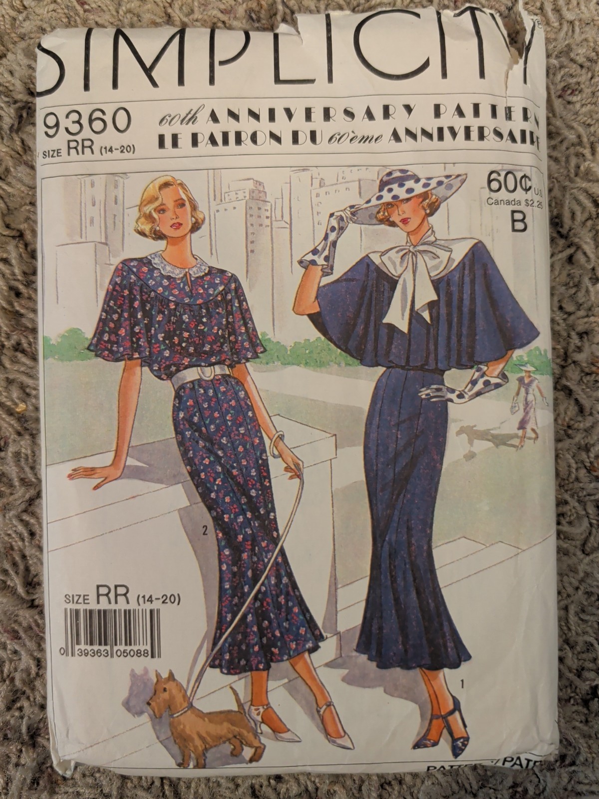 SIMPLICITY DRESS SEWING PATTERN #9360 Sz RR (14-20) 60th Anniversary New FF SIMPLICITY DRESS SEWING PATTERN #9360 Sz RR (14-20) 60th Anniversary New FF