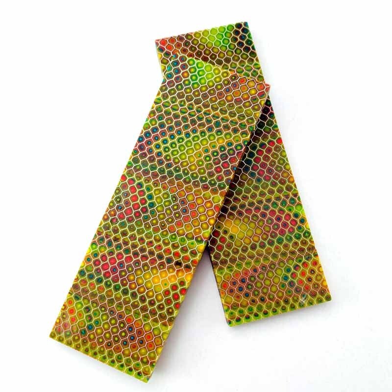 2x Knife Handle Scales Blank Plate Resin Making Honeycomb Material 120X40X8mm #s 2x Knife Handle Scales Blank Plate Resin Making Honeycomb Material 120X40X8mm #s