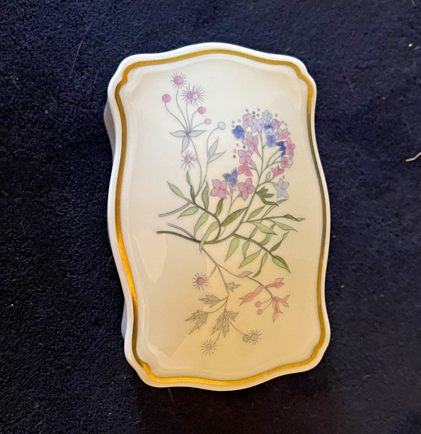 Lot of 3 Antique Porcelain Trinket Boxes Ginori Royal Bayreuth Cobalt Gilt