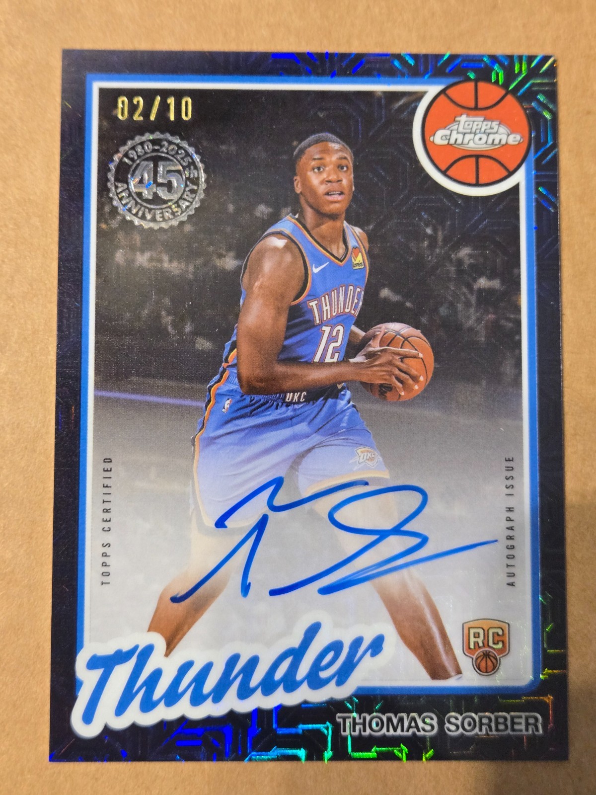 2025-26 TOPPS CHROME THOMAS SORBER BLACK MOJO REFRACTOR RC AUTO #/10 80CR2-TC 2025-26 TOPPS CHROME THOMAS SORBER BLACK MOJO REFRACTOR RC AUTO #/10 80CR2-TC
