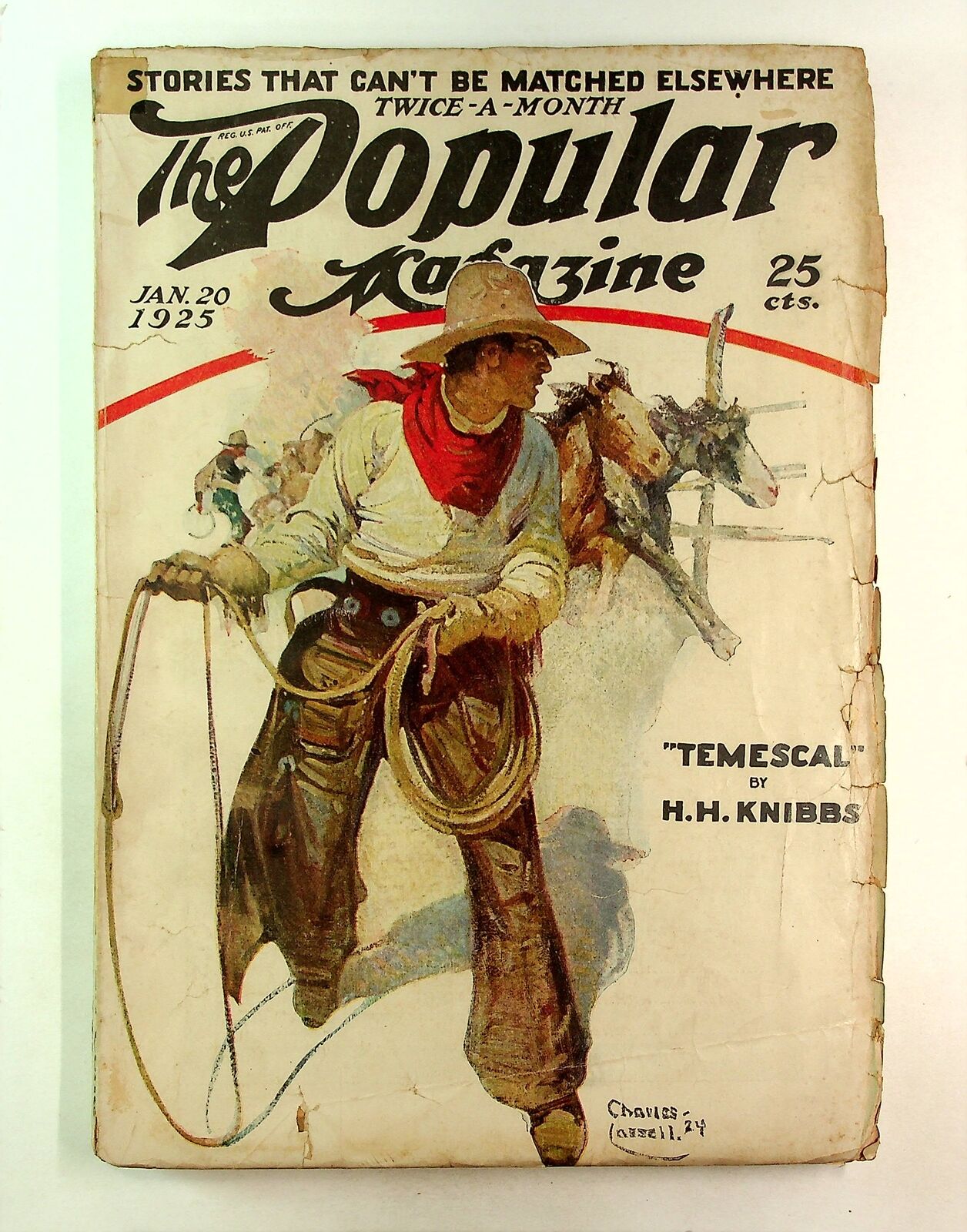 Popular Magazine Pulp Jan 20 1925 Vol. 75 #1 VG- 3.5