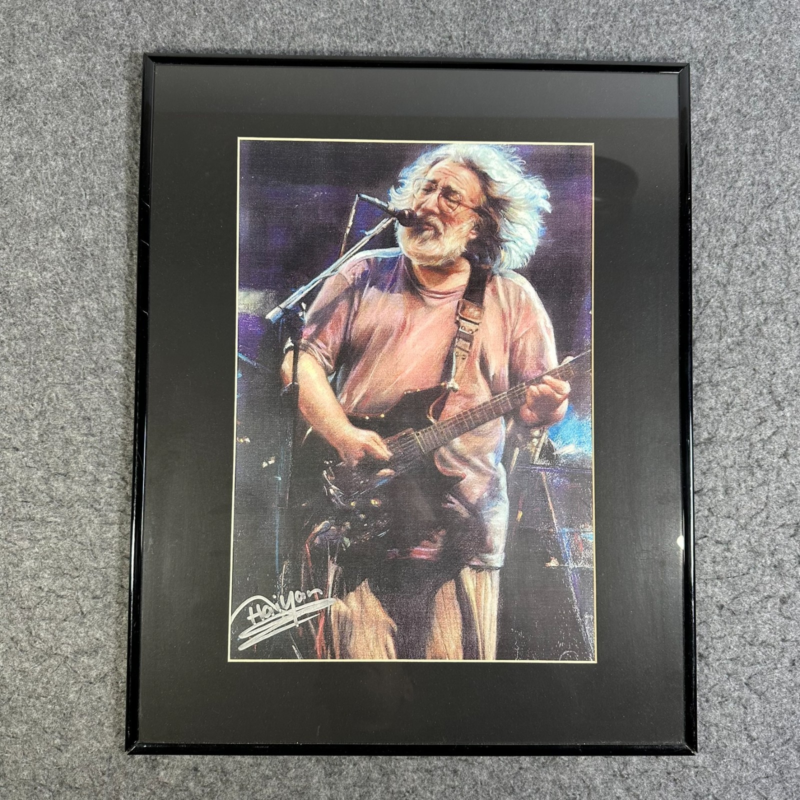 JERRY GARCIA Art Print Photo 20" x 16" GRATEFUL DEAD Vintage Framed Haiyan JERRY GARCIA Art Print Photo 20" x 16" GRATEFUL DEAD Vintage Framed Haiyan