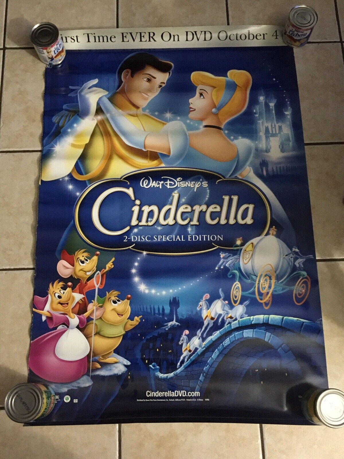 Cinderella Animated - First time on DVD Movie Wall 2 Posters 2-Disc DVD Release